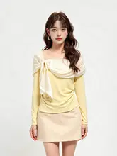 ニットトップス レディース オフショルダー きれいめ 上品 春物 「XinmonLee」