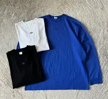 復古風デザインのアウトドア釣り用長袖Tシャツ【重厚な横織り綿素材】