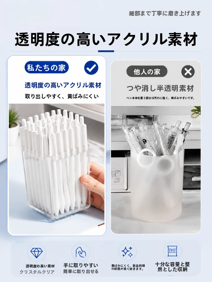 高品質な黒い水性ボールペン【速乾・中小学生向け・スタイリッシュデザイン】