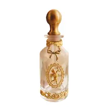 フランス風アンティーク香水瓶【天使デザイン・真鍮製・クリスタルガラス・25ML・100ML用】