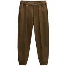 エレガントなデザインのカジュアルパンツ【ウエストゴム・ tapered fit・長めの丈】