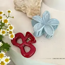 春夏用中型シュシュ【シャーククリップ・女性用・後頭部装飾・極上の柔らかさ】（セットアップ対応）