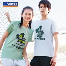 VICTOR バドミントン トレーニング用 ニット半袖Tシャツ【メンズ・スポーツウェア】
