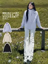 Camel 春秋用 アウトドア対応 フード付き トレッキングジャケット【機能性・ゆったりシルエット・短丈】