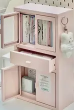 ピンクデスク用ミニアイアンキャビネット【収納ボックス・テーブル上用】