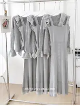 エレガントな雰囲気のニットキャミソールフィッシュテールワ  ンピース【春秋用・女性らしいデザイン】（セットアップ対応）