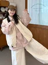 大きいサイズ レディース 冬用 ゆったりカジュアルチェックシャツ【中綿・ノースリーブ・ベスト】＋リボン付きワイドパンツ（セットアップ対応）
