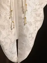 新中式デザインのショートジャケット【白色・雲肩スタイル・マ面スカートや旗袍に対応】（セットア  ップ対応）