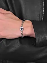 黒瑪瑙のラウンドブレスレット【シンプルで高級感のあるデザイン・メンズ用】