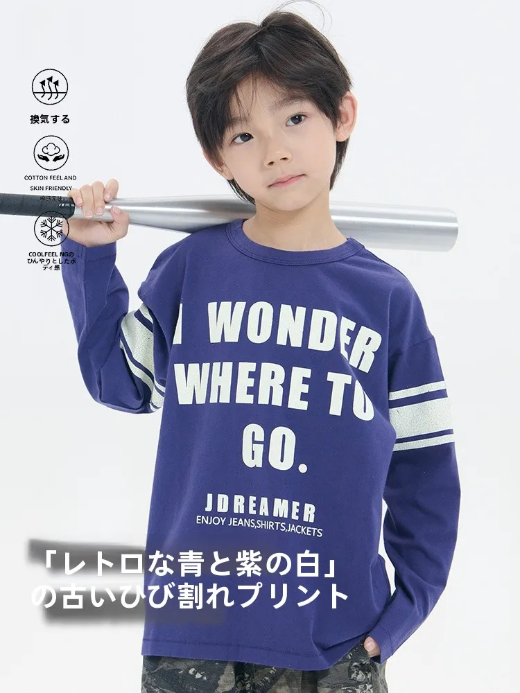 jdreamer ビンテージプリントロングスリーブTシャツ：秋シーズンに最適なリラックススタイルの実用性解析
