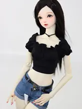 BJDドール用トップス【三分袖・シワ加工・甘辛スタイル】