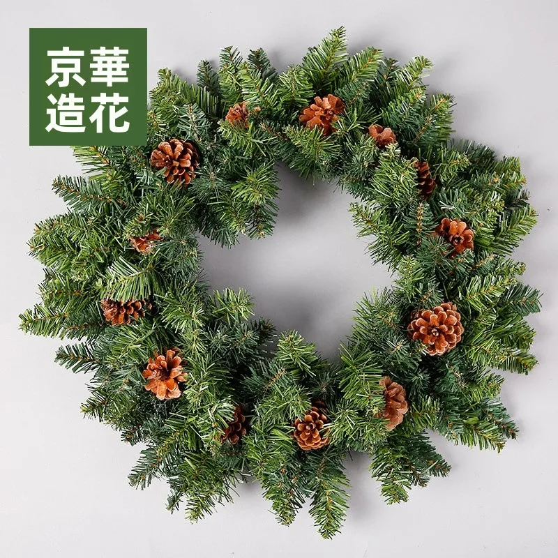 緑色の尖頭クリスマスリース：職場装飾に最適な造花サーク  ルの選び方