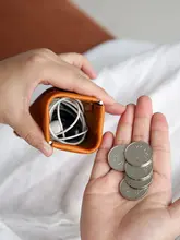 本革製 ヴィンテージ風 レディース小型カードケース【コインポケット・イヤホン・データケーブル用ストラップ・リップスティック収納可】