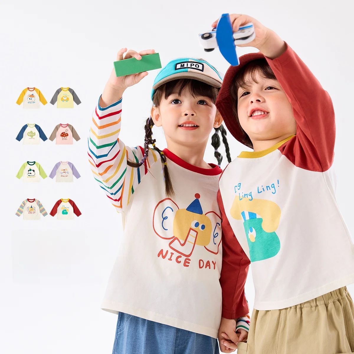 4ヶ月赤ちゃんの春用服装としておすすめのキッズTシャツ【長袖・純棉・男女兼用】