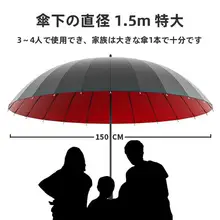 ドイツ品質 24本骨 拡大・厚み・強化 傘