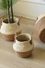 壁掛け草花ポット【編み込みデザイン・北欧スタイル・吊り型】
