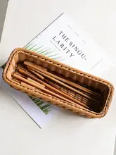 シンプルデザインの多用途収納バスケット【リモコン・小物・鍵・化粧品用】