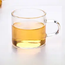 耐熱タイプのガラス製茶杯【取っ手付き・厚手・透明】