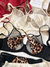 フランス風 セクシー レース メッシュ ブラジャー【クリスタルカップ・大きいサイズ対応・ボディシェイプ】（セットアップ対応）