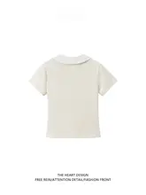 華やかなプリント！女性用ショート丈Tシャツ【甘口デザイン・ドールカラー・半袖】