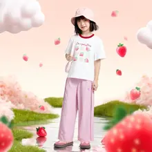 ワイドパンツ キッズ 女の子 吸汗速乾 通気性 ルーズ カジュアル ロングパンツ 夏