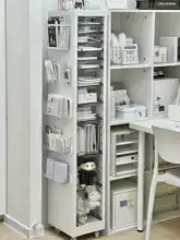デスクサイド 鉄製ファイルキャビネット【移動可能・引き出し式・オフィス用】