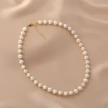 天然淡水パールネックレス【デザイン性のあるお洒落な鎖骨ライン】