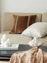 モダンデザインのカフェブラウンクッション【四角形・ソファ用・抱き枕】