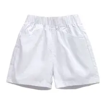夏用 薄手コットン 白色 ショートパンツ【子供用・保育園・卒業式・パフォーマンス向け】