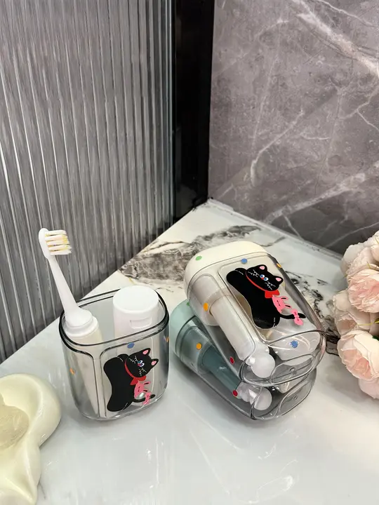 旅行用洗面器セット【携帯便利・歯ブラシ・歯磨き粉収納ケース付き】（セットアップ対応）