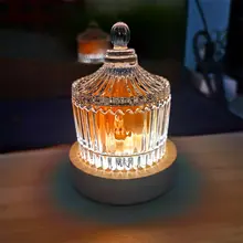 アロマオイル保存容器 水晶ディフューザー付きカップ【ロマンティックなナイトライト・女性の部屋用】