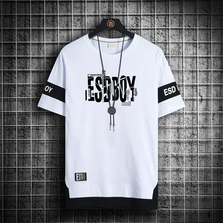クールな配色のメンズ半袖Tシャツ【極上の柔らかさ・フィット】