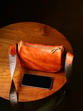本革製 レトロ風 レディースショルダーバッグ【アート感漂う小型・フランス風デザイン】