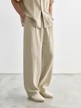 高級感あふれる軽量パンツ【メンズ・ストレートカット・通気性・クールタッチ】（セットアップ対応）