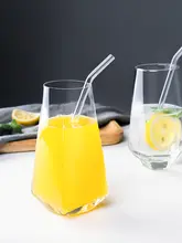 ガラスカップ フルーツティーカップ/ソーダ水カップ/冷飲カップ/水飲みカップ インフルエンサー風