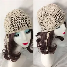 ハット レディース リネンニット かぎ針編み 花柄 透かし編み 通気性 おしゃれ 上品 ヴィンテージ インスタ映え 夏
