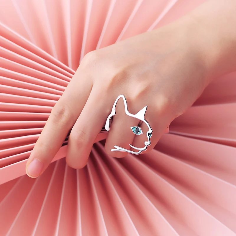 猫デザインのオープン925銀製リング：女性向けオ  リジナルデザインの魅力と選び方