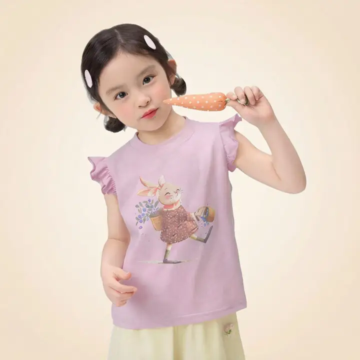 イラストプリント付き 半袖Tシャツ【抗菌・子供用・夏向け】（セットアップ対応）
