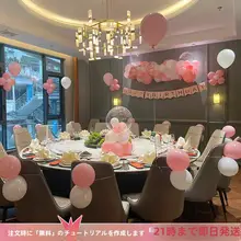 18歳の成人式や誕生日を祝うバルーン背景装飾【ホテルレストラン用・女の子向け・シーン装飾】