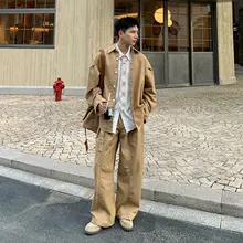ヴィンテージ風レトロシャツ【秋用・メンズ・カジュアルスタイル】（セットアップ対応）