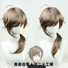 VTuber用 コスプレウィッグ【叶かなえ風・グレー・虹の社】