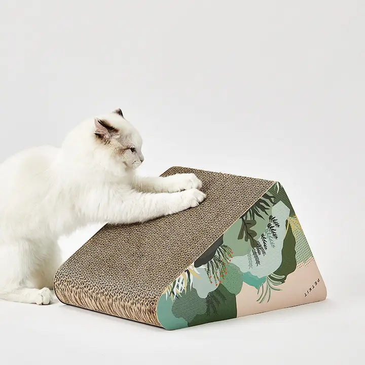 斜め階段デザインの猫用爪研ぎボード【紙製・毛が落ちない・猫のおもちゃ】