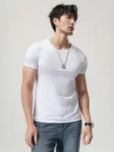 涼感防止フィッティングTシャツ【抗菌・ファッション・ショートスリーブ・メンズ】