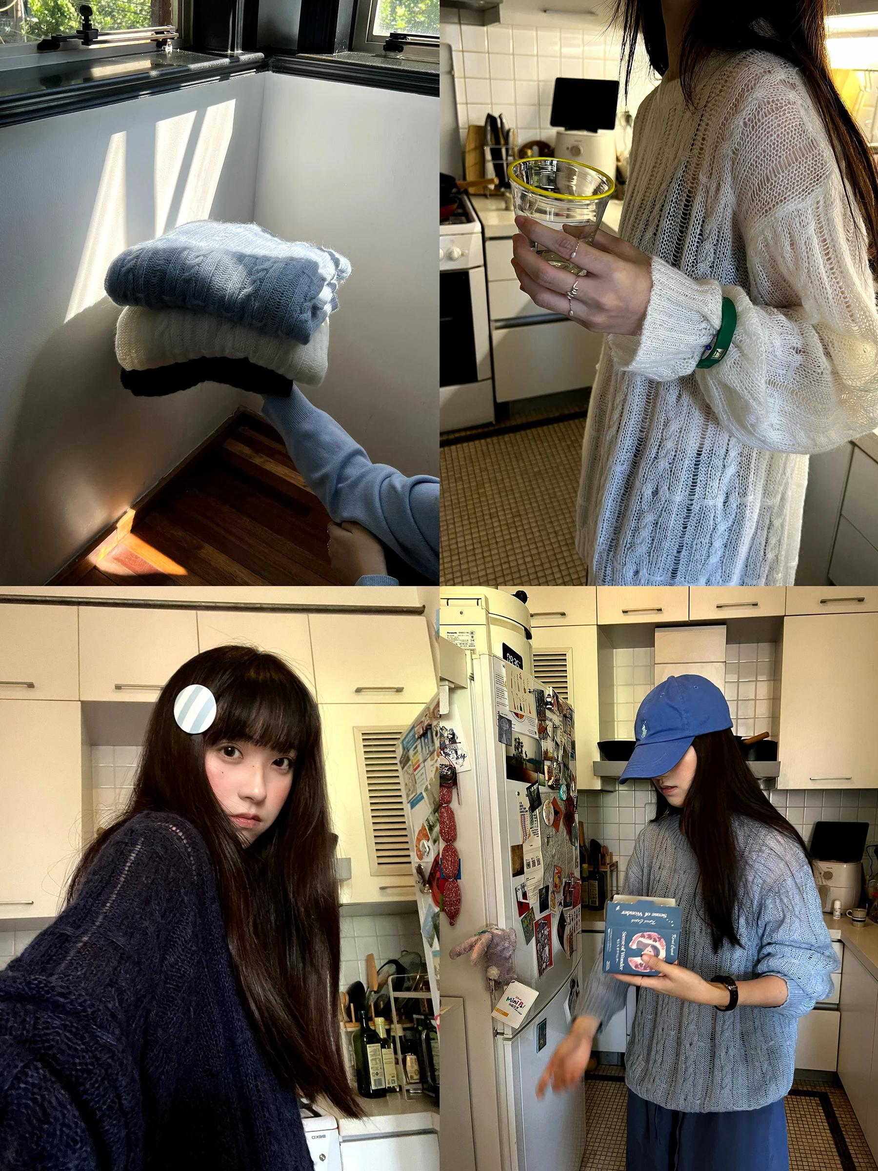 ニット メッシュ と モヘアニット の違いは？レトロな編み柄のマルチニットセーターで解決する