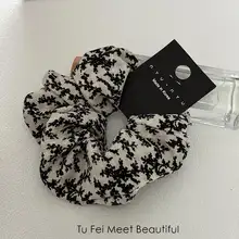フラワープリントヘアゴム【シンプルデザイン・清涼感・ヘアアクセサリー】