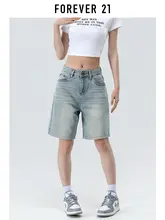 春夏用 レトロデザインの浅青色デニムショートパンツ【ゆったりシルエット】