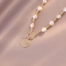 バロック淡水珍珠ネックレス【高級感のあるデザイン・ロックチェーンスタイル】