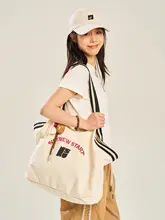 トートバッグ ワンショルダー 刺繍ロゴ デイリー 通勤 「NST」