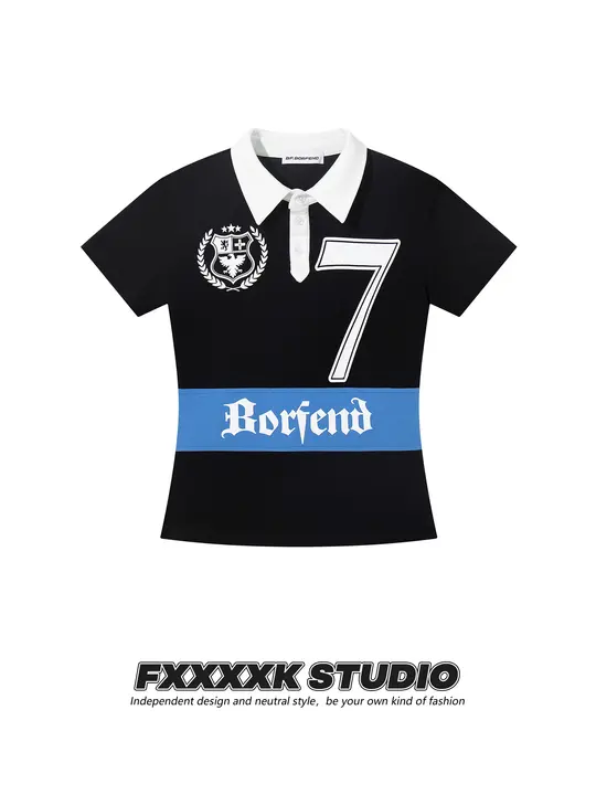 デザイン性の高い肩当ての2色使いシフォンレディースTシャツ【花柄・フィット感ある短めスタイル】
