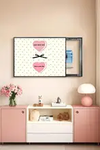 ハート型のかわいい電気メーターボックス用装飾画【マルチメディアボックスカバー】